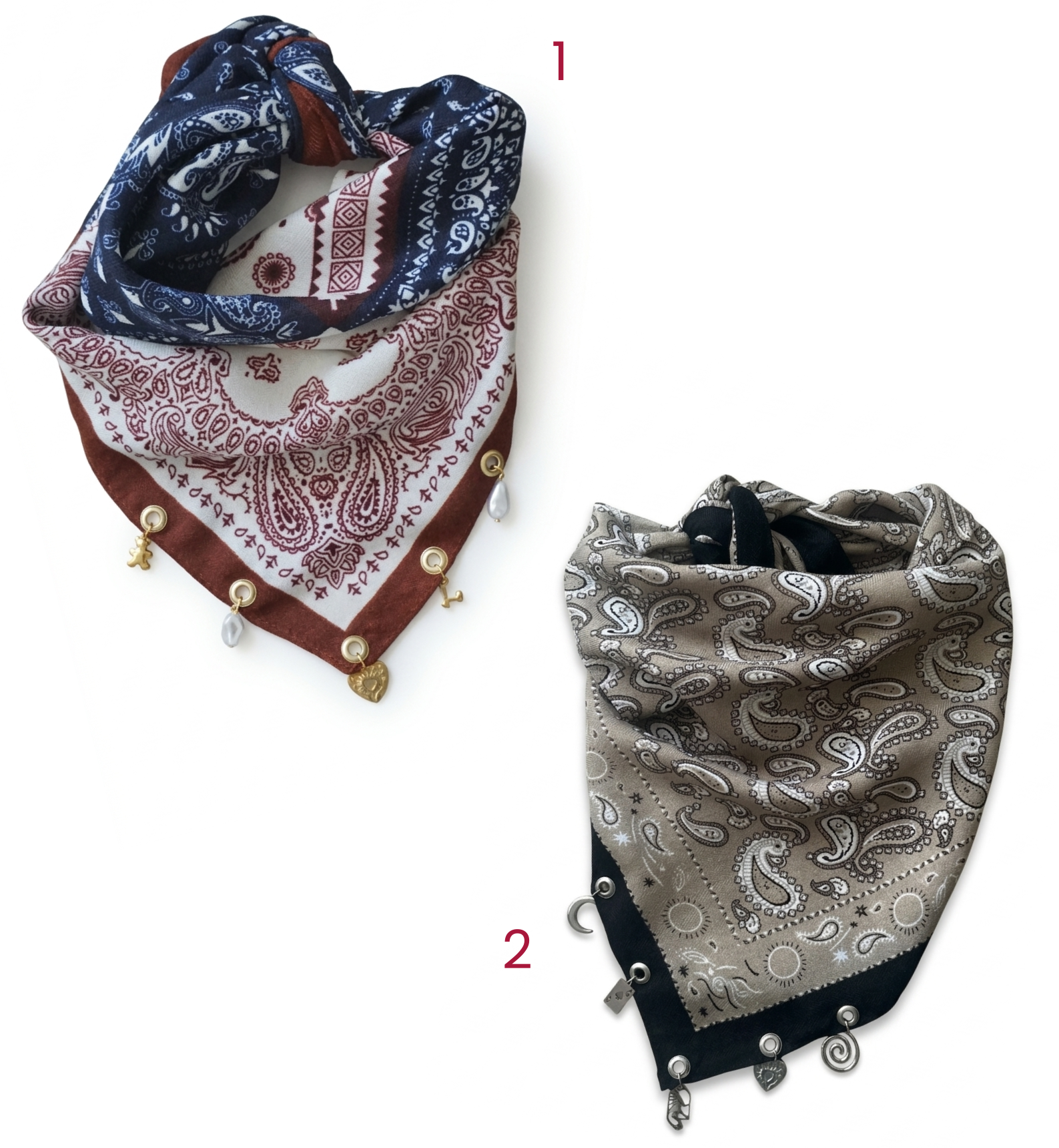 Foulard à charms personnalisable