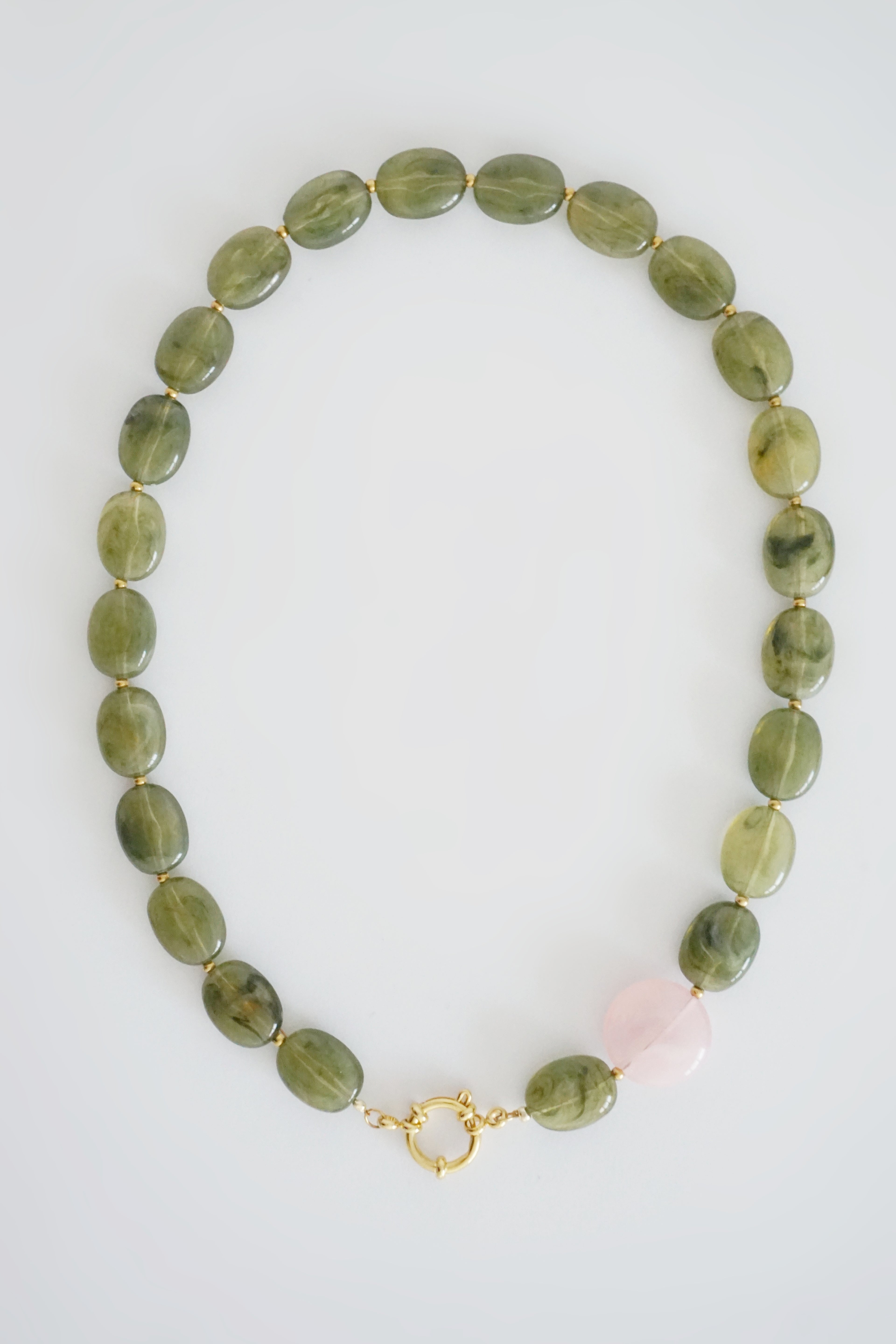 Collier Olivia - Vert olive