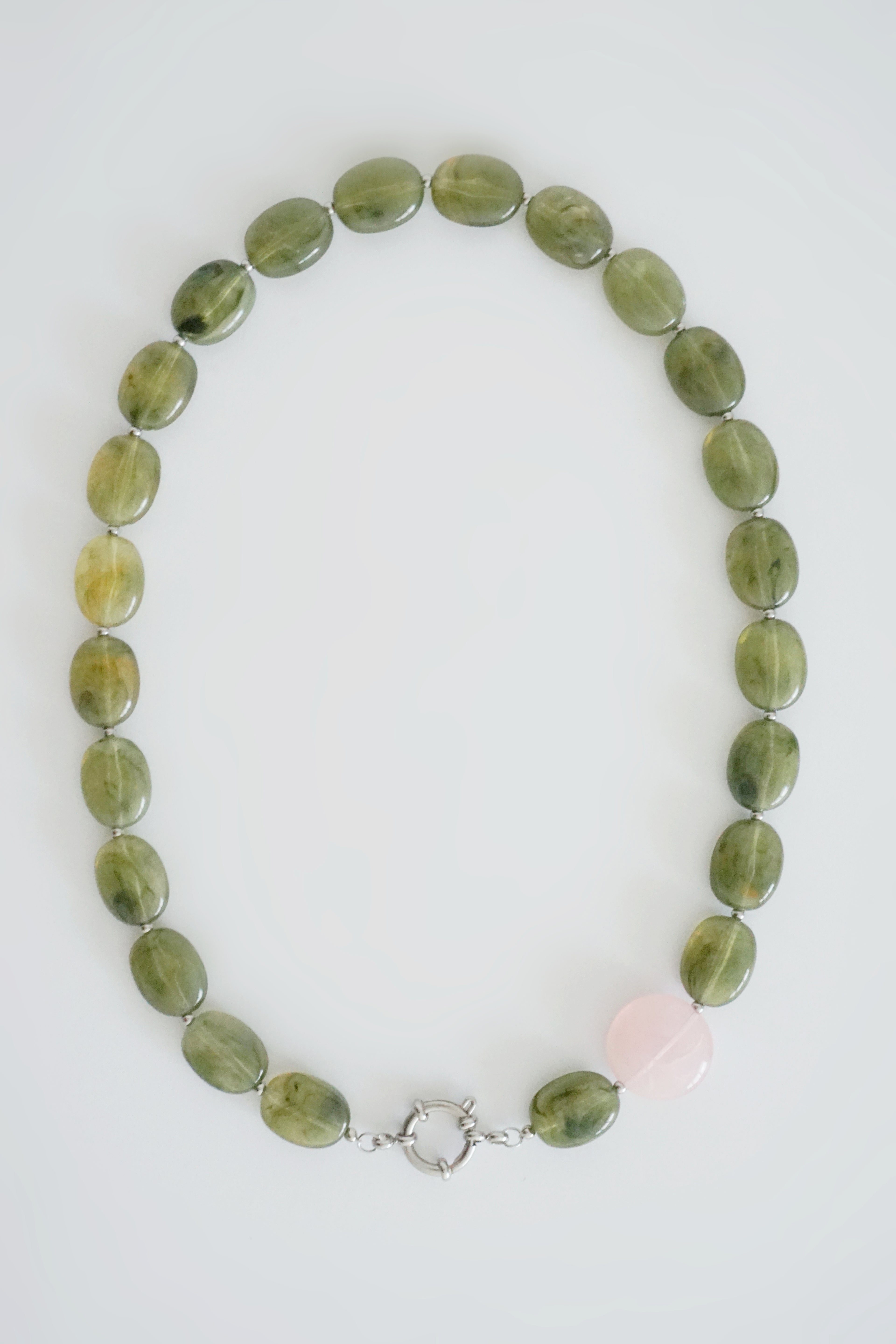 Collier Olivia - Vert olive
