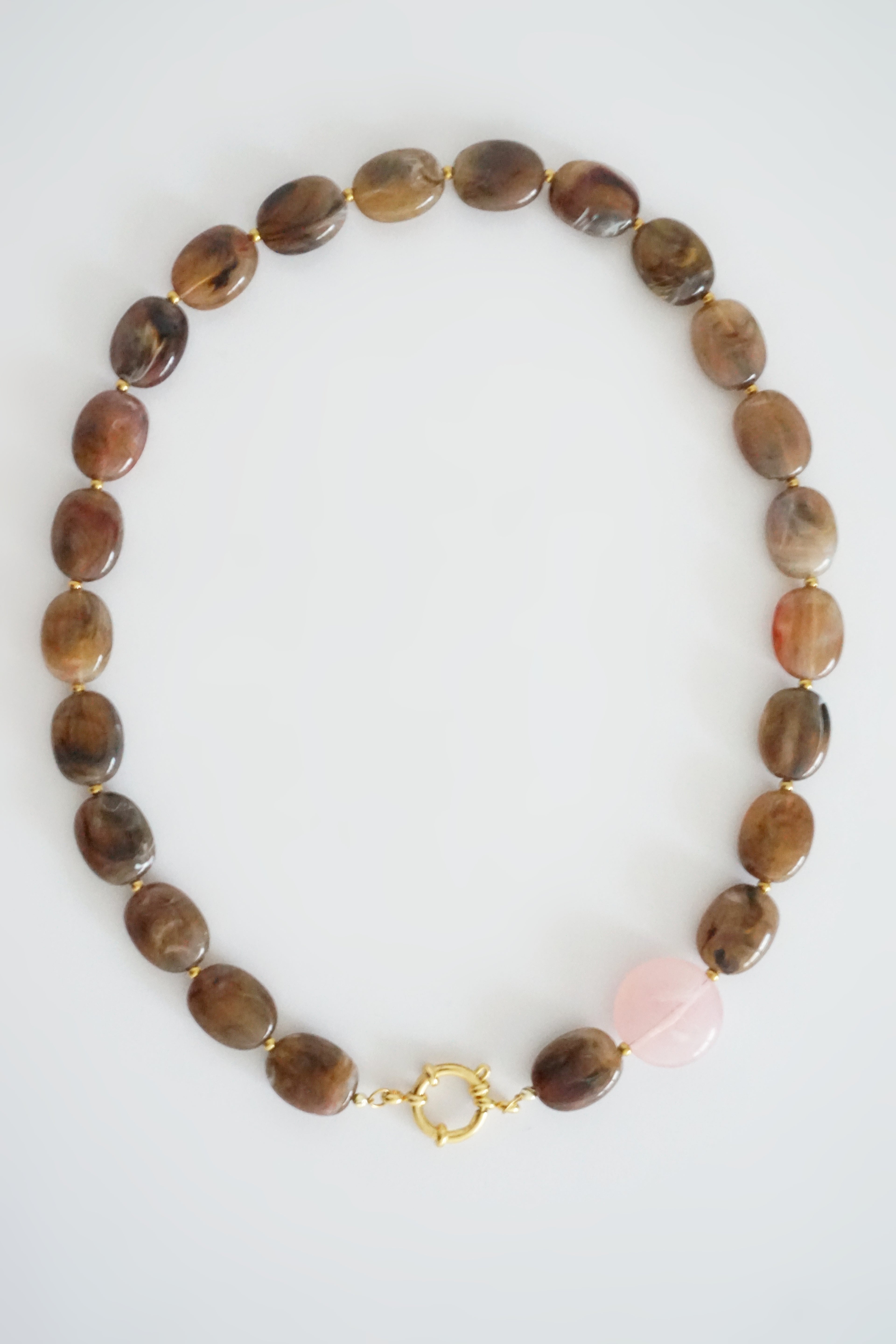 Collier Olivia - Marron