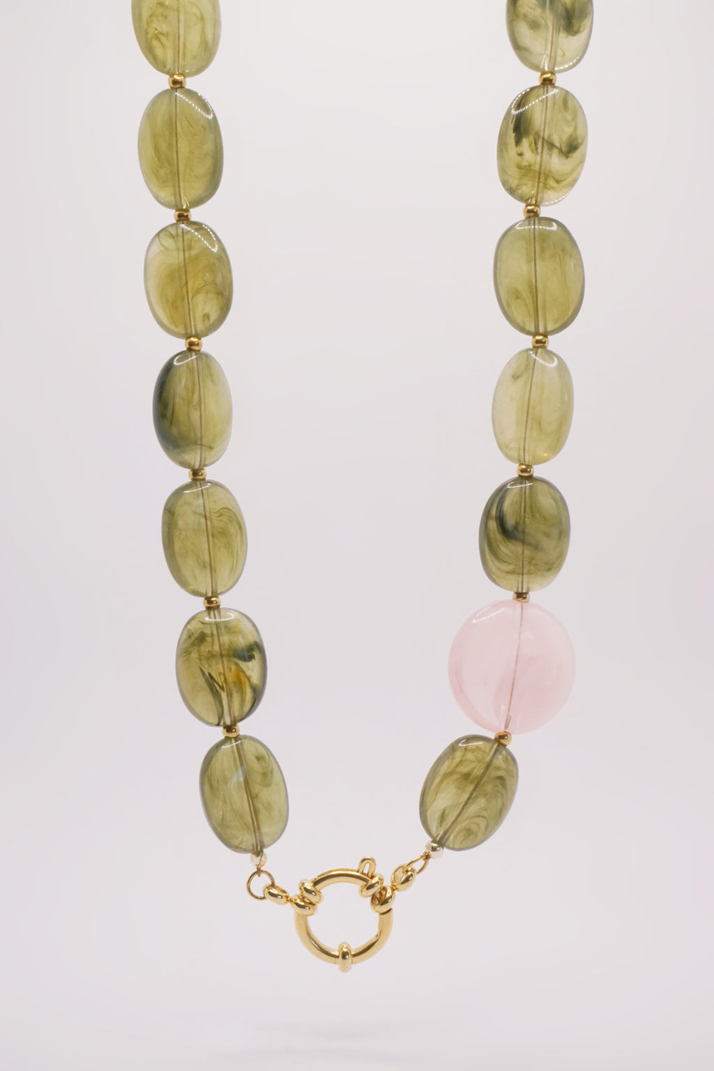 Collier Olivia - Vert olive
