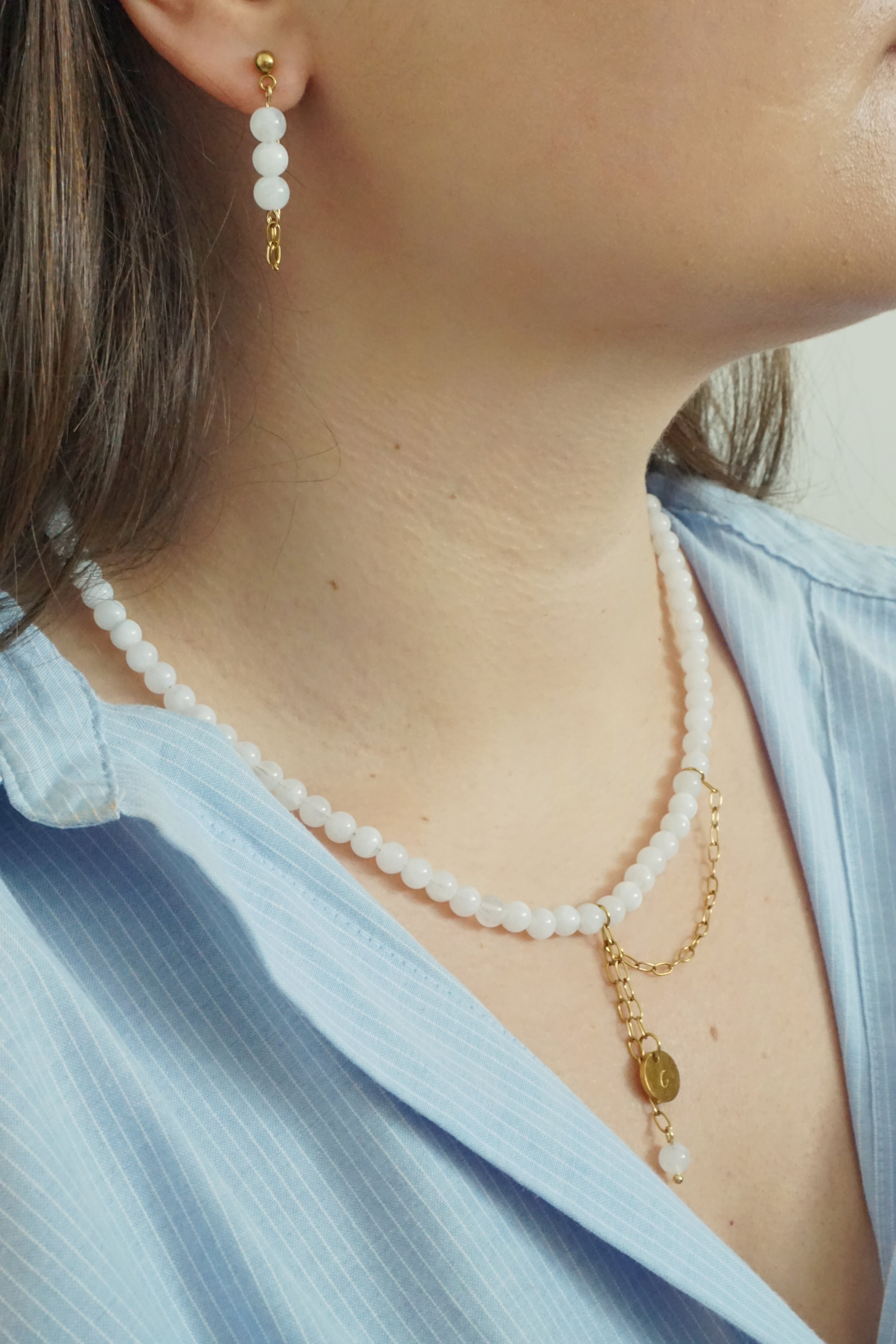 Parure Isabella - Collier personnalisé & Boucles d’oreilles