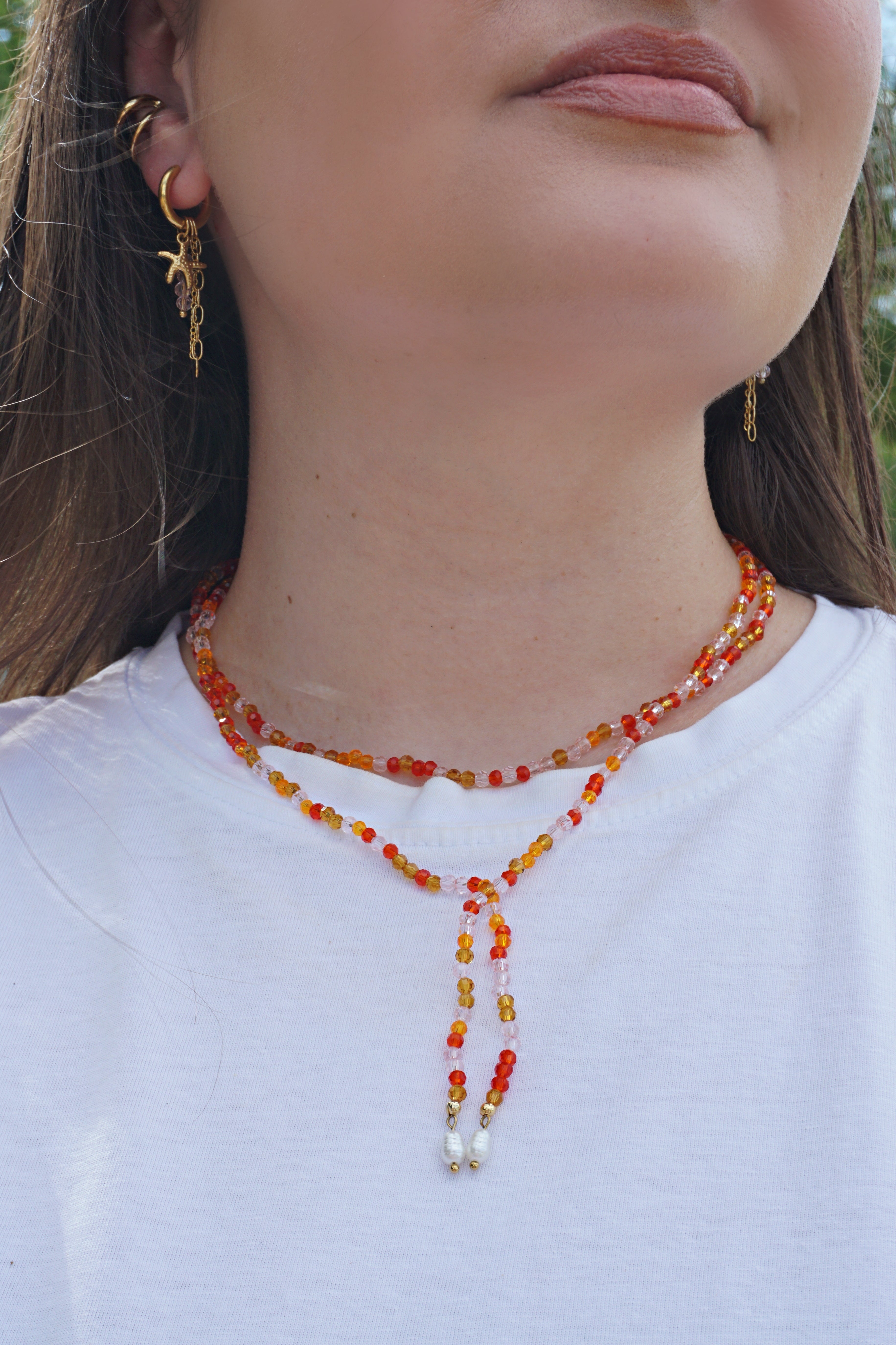 Collier sans fermoir Mia - Orange