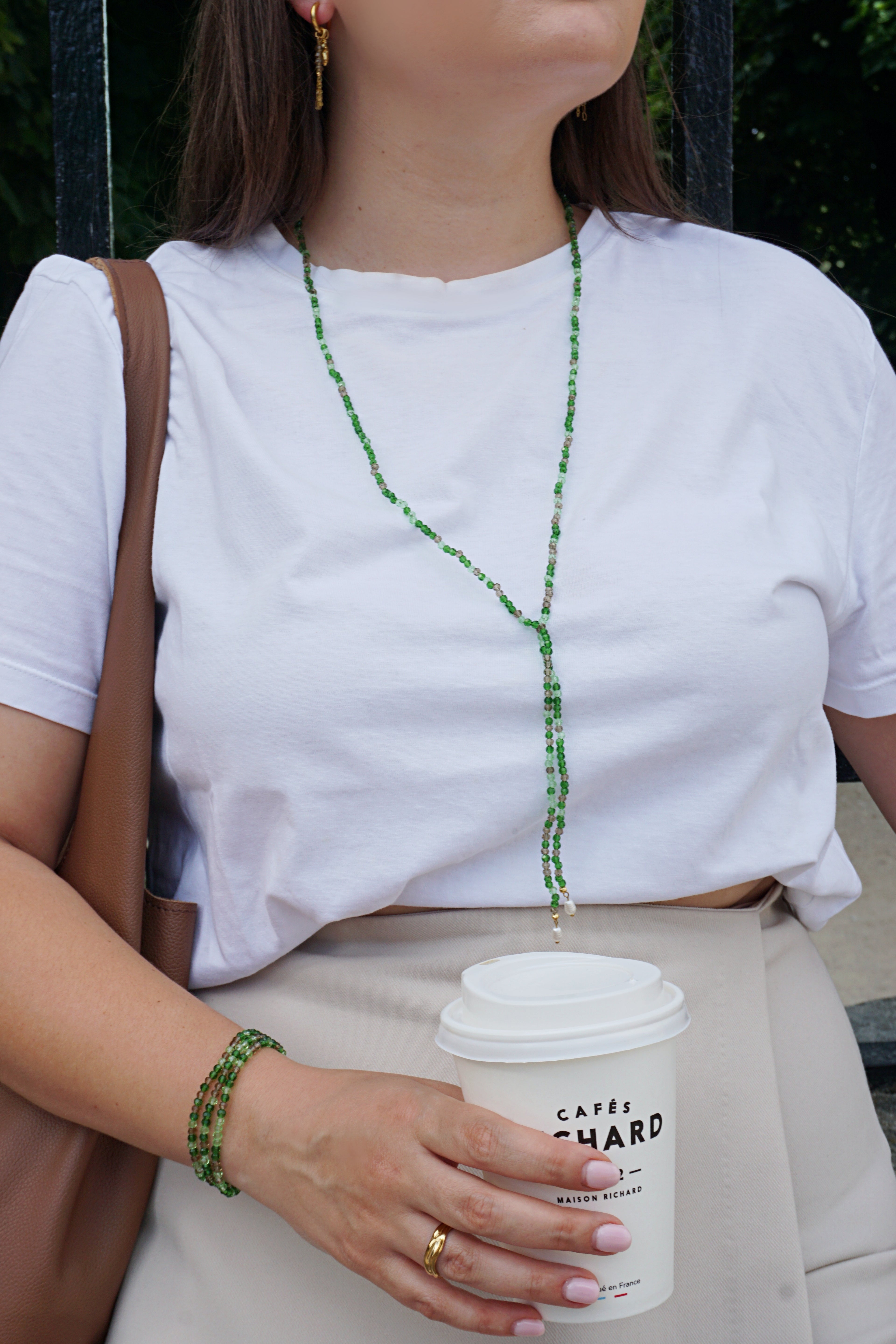 Collier sans fermoir Mia - Vert