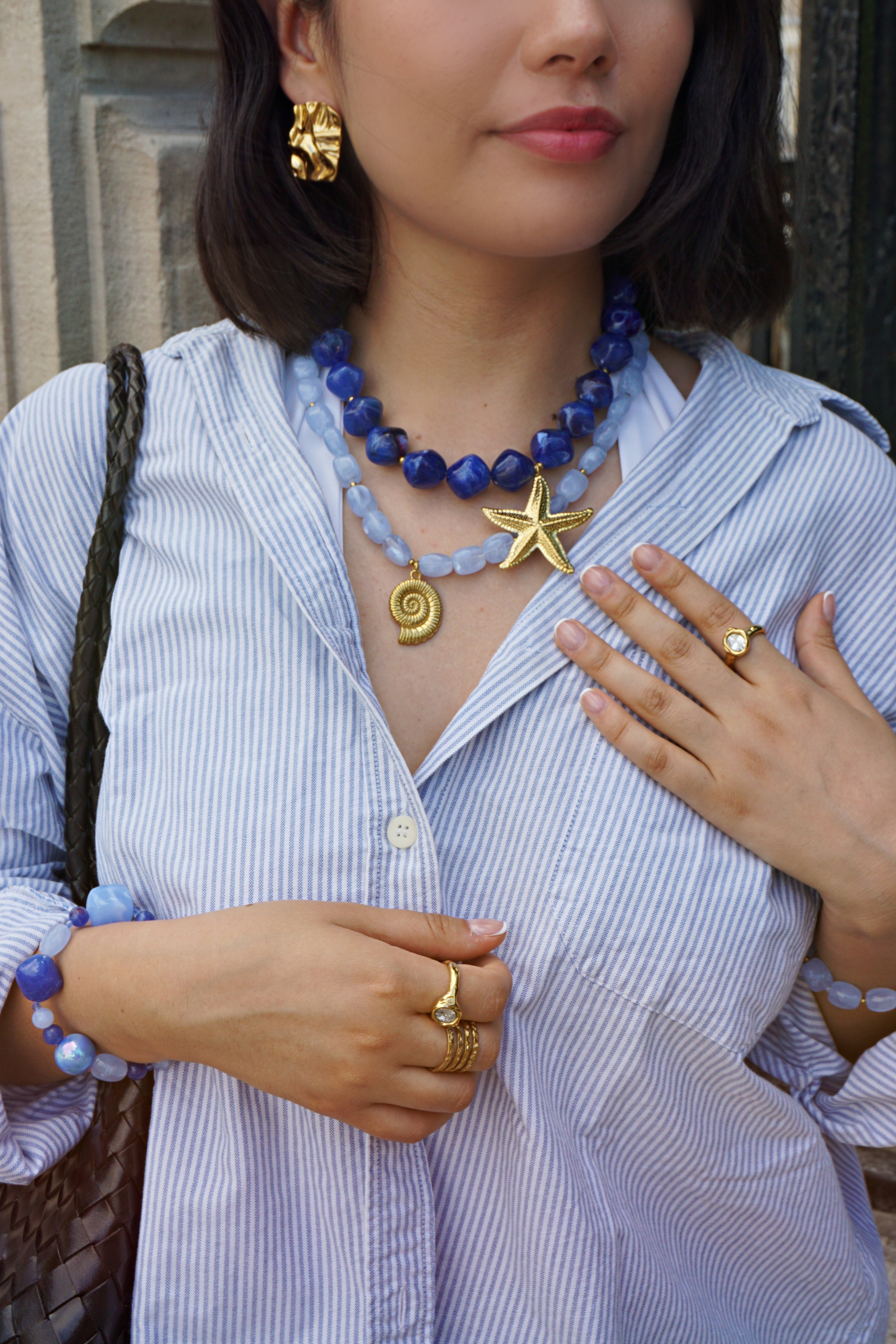 Collier Stella - Bleu électrique