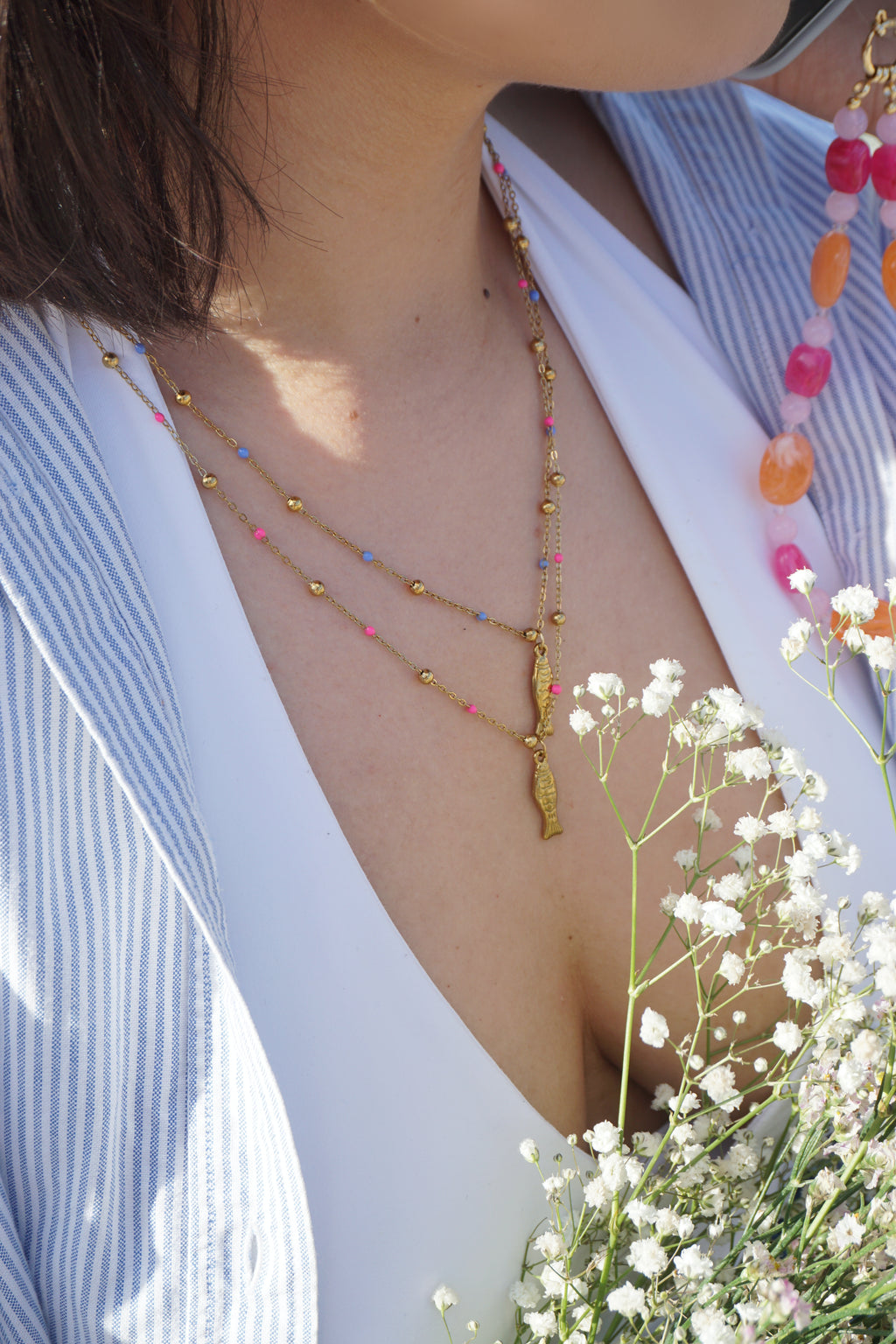 Collier Leïla - Bleu