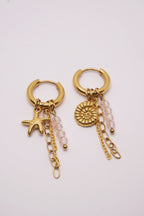 Boucles d'oreilles Giulia - Rose poudré