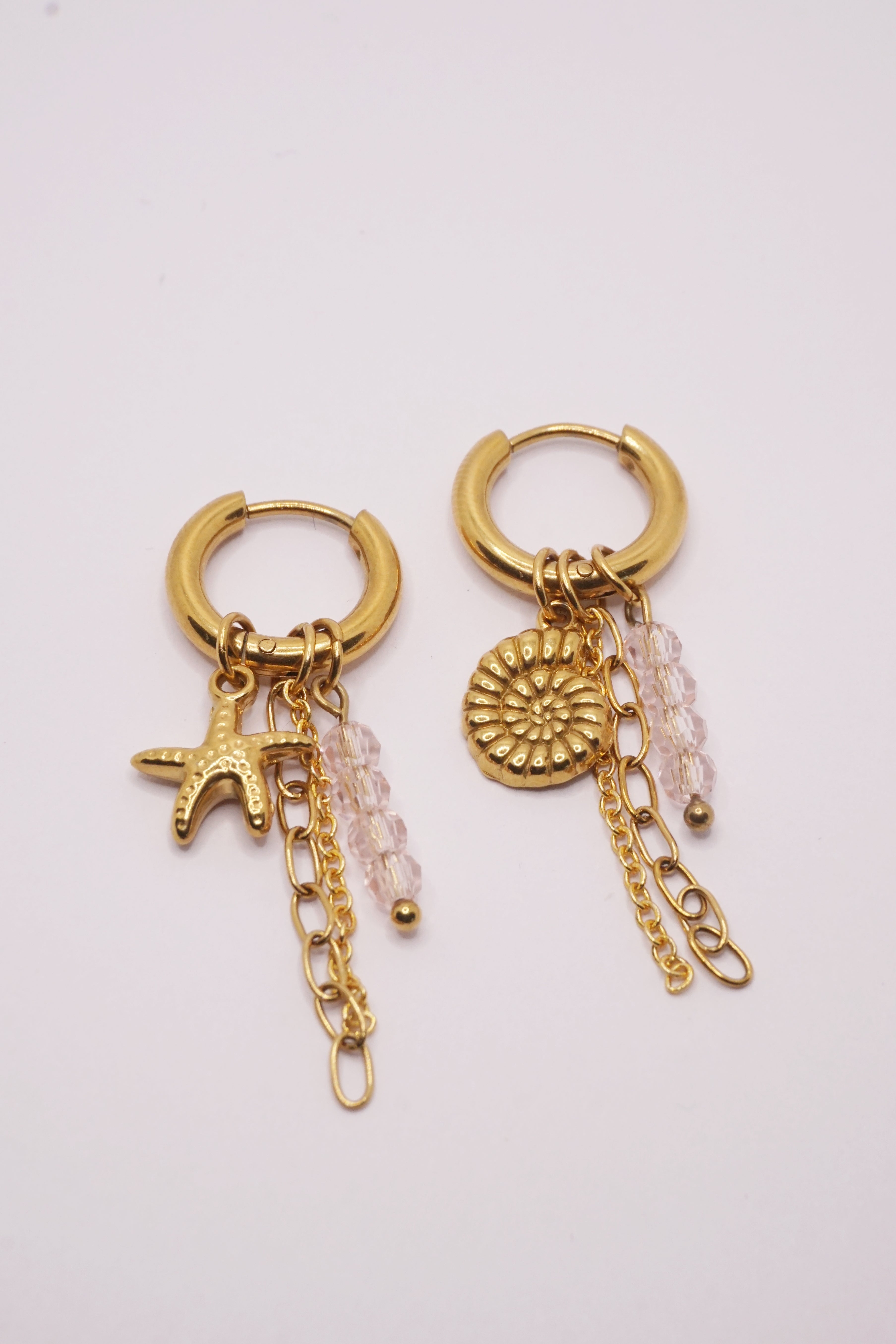 Boucles d'oreilles Giulia - Rose poudré