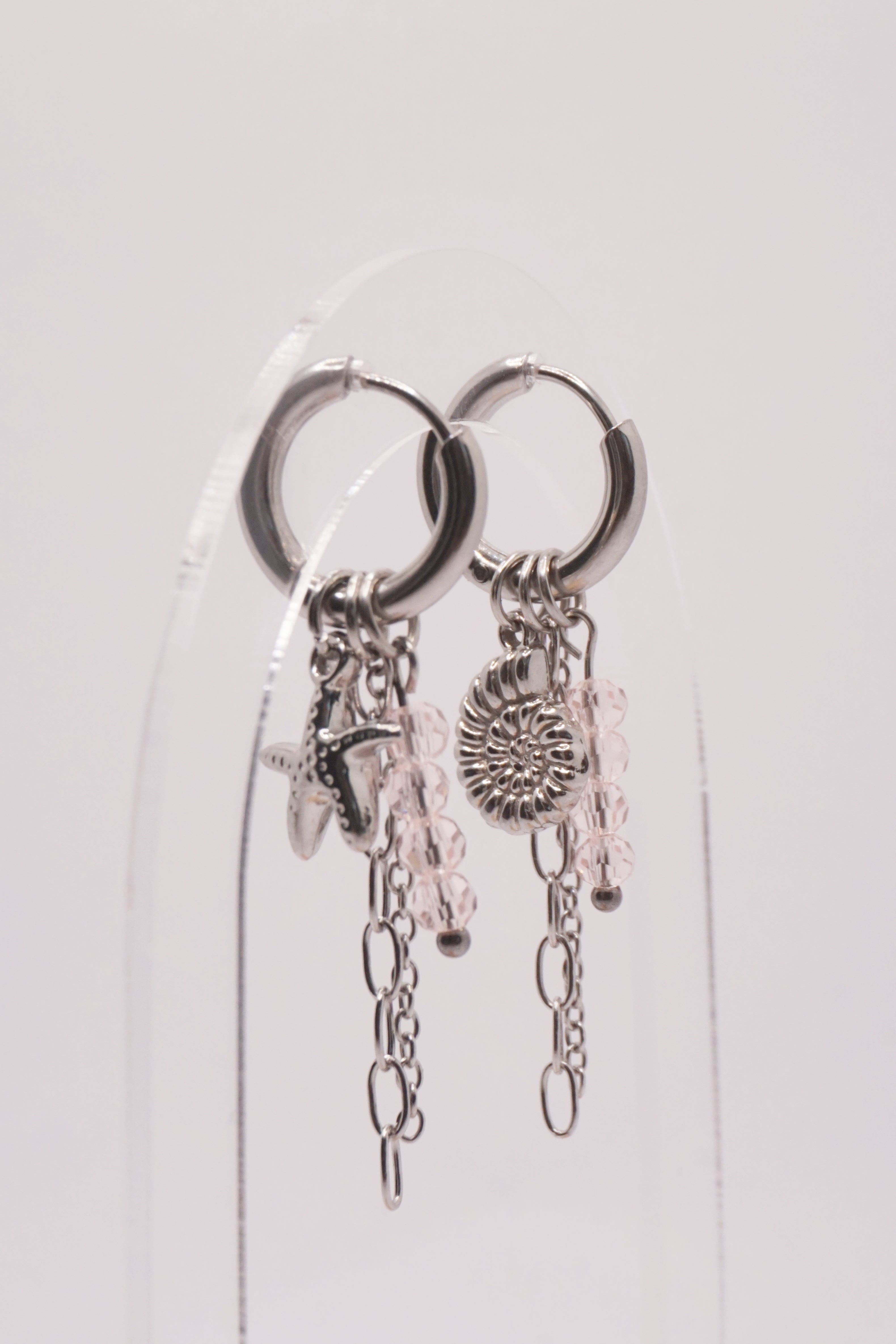Boucles d'oreilles Giulia - Rose poudré