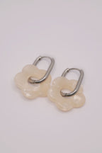 Boucles d'oreilles Flora - Crème