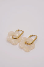 Boucles d'oreilles Flora - Crème