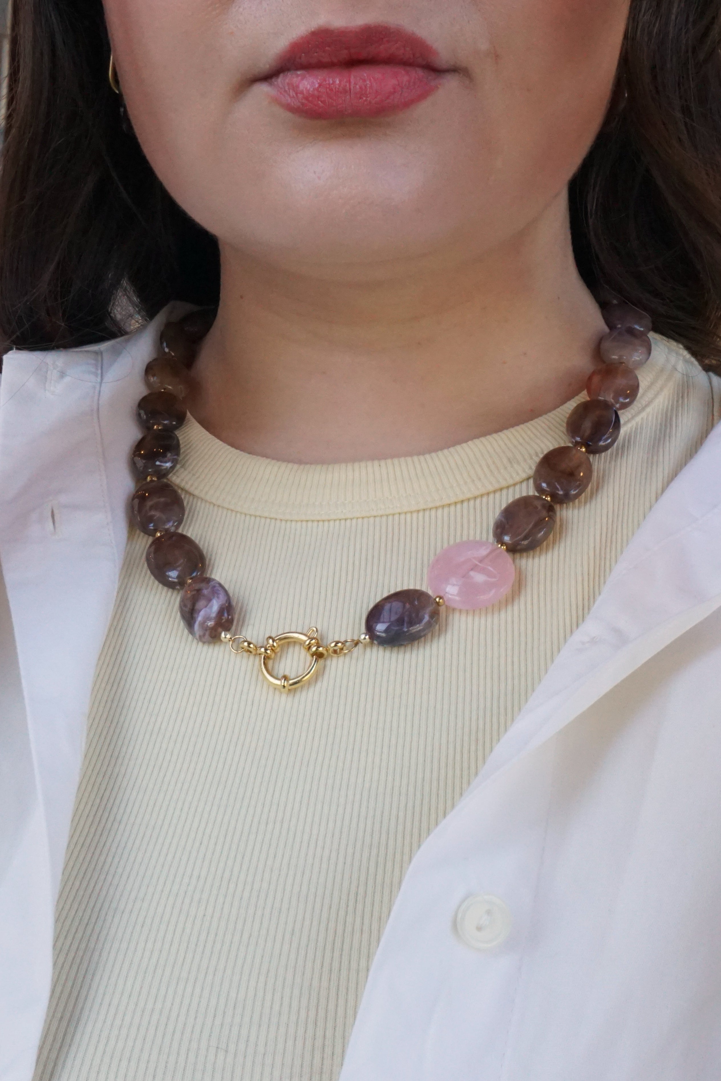 Collier Olivia - Marron