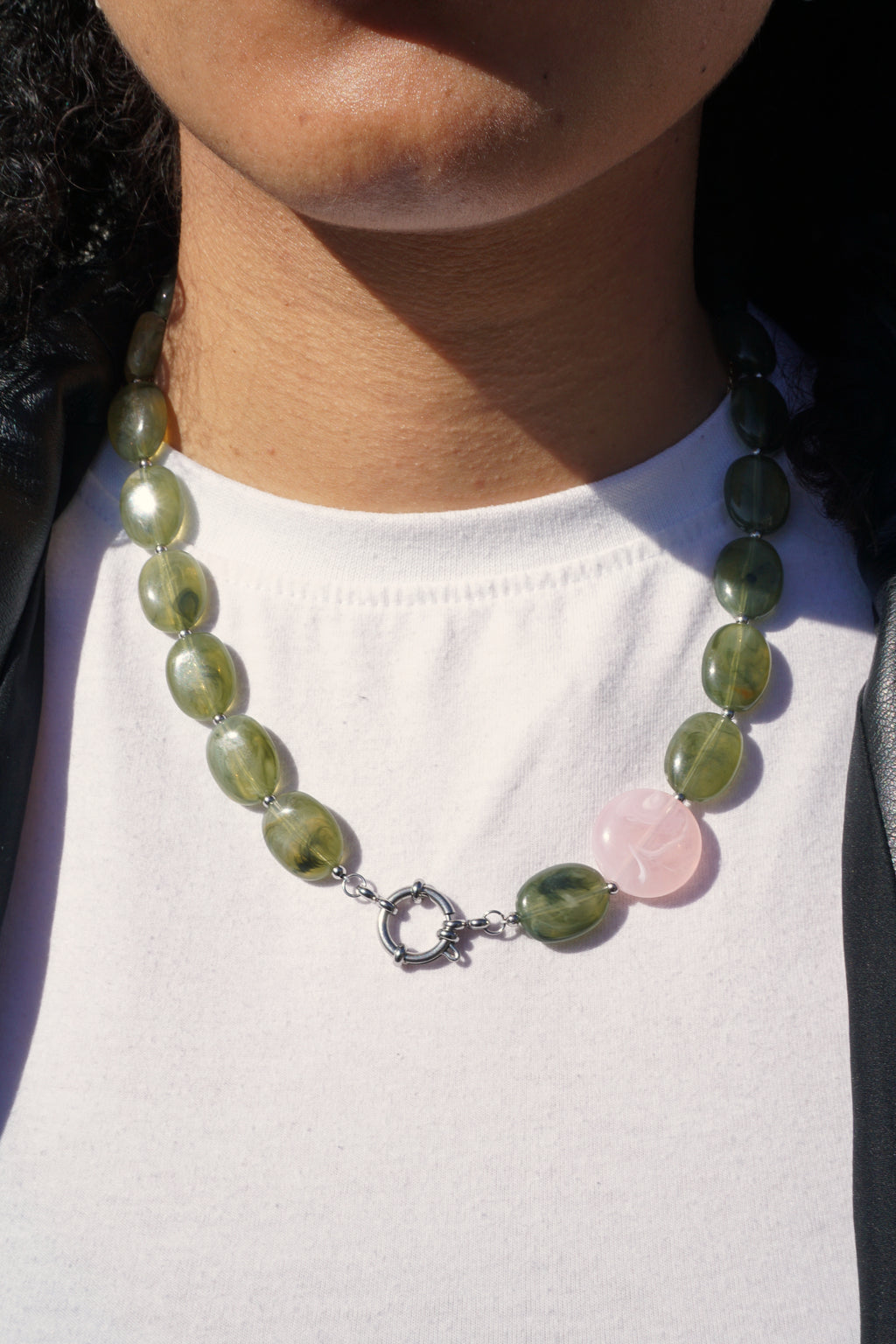 Collier Olivia - Vert olive