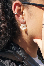 Boucles d'oreilles Flora - Crème